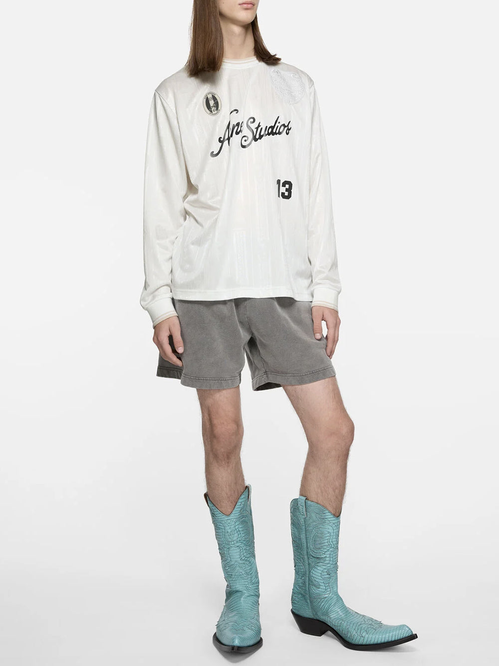 ACNE STUDIOS-Jersey sports top with logo-
