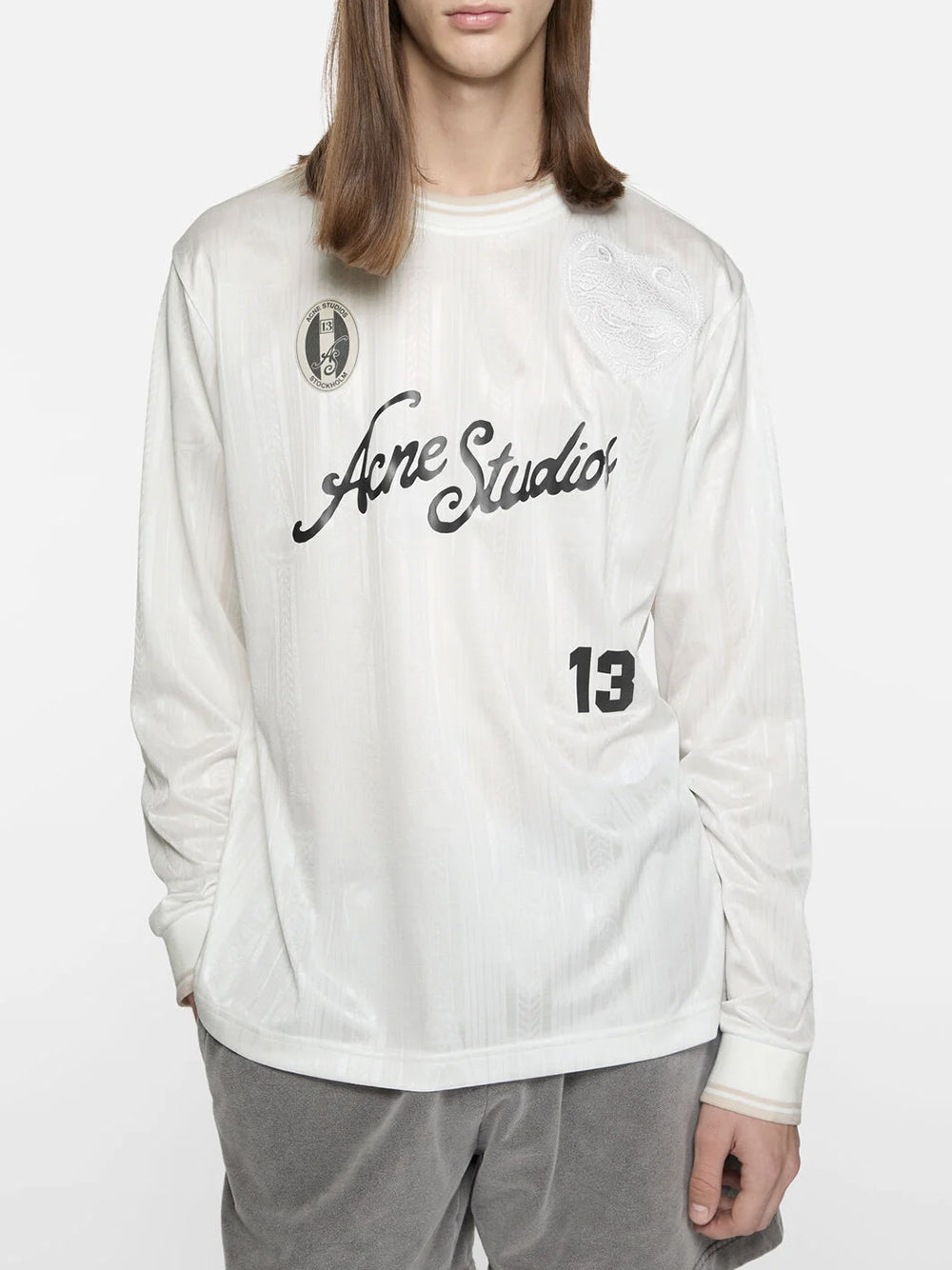 ACNE STUDIOS-Jersey sports top with logo-