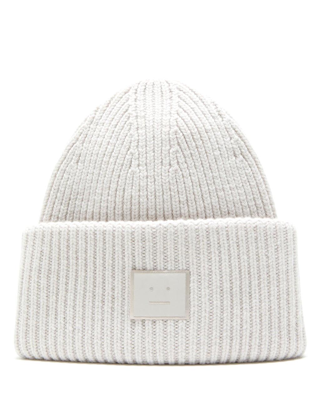 ACNE STUDIOS-Large face logo beanie-