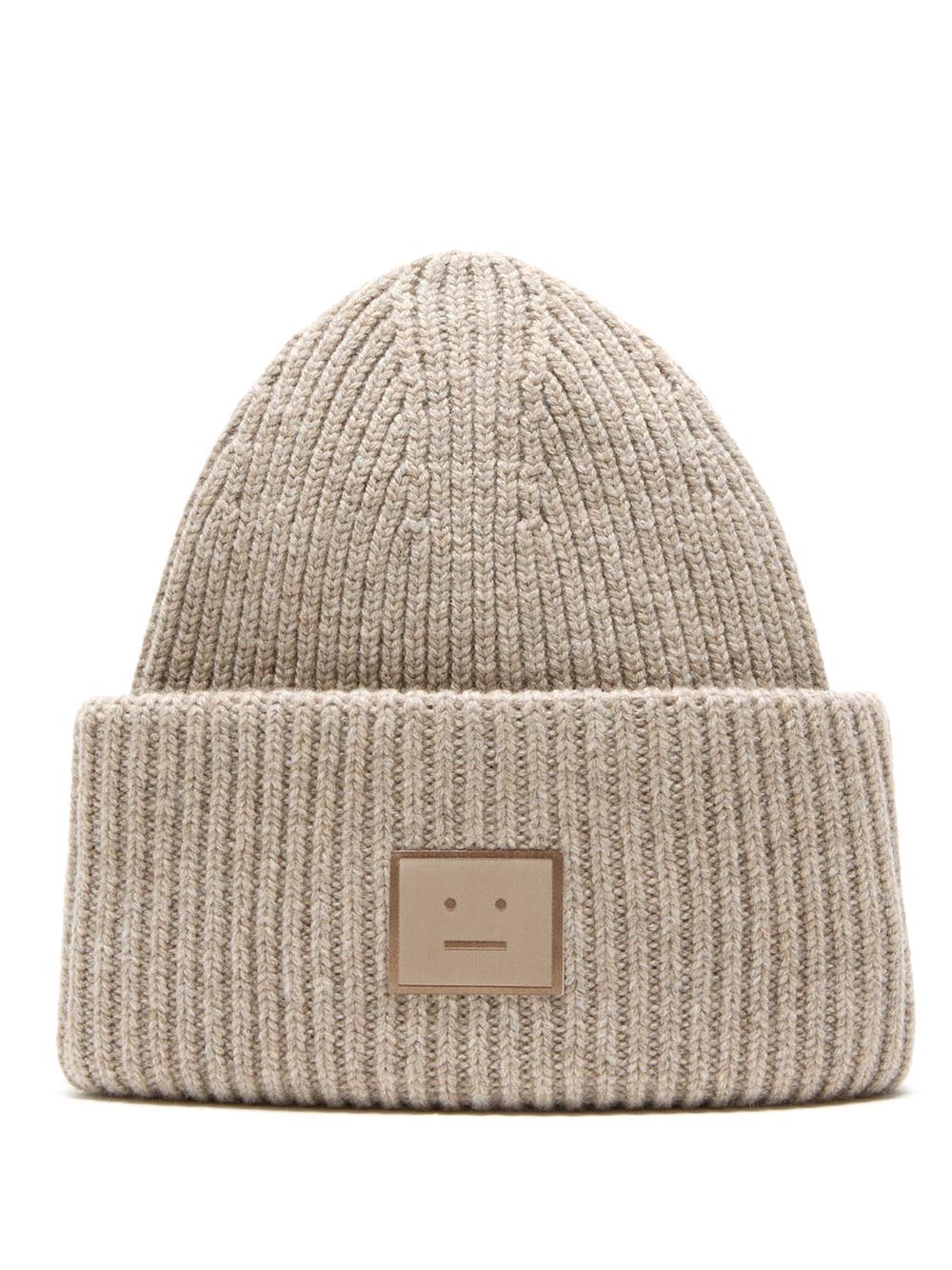 ACNE STUDIOS-Large face logo beanie-