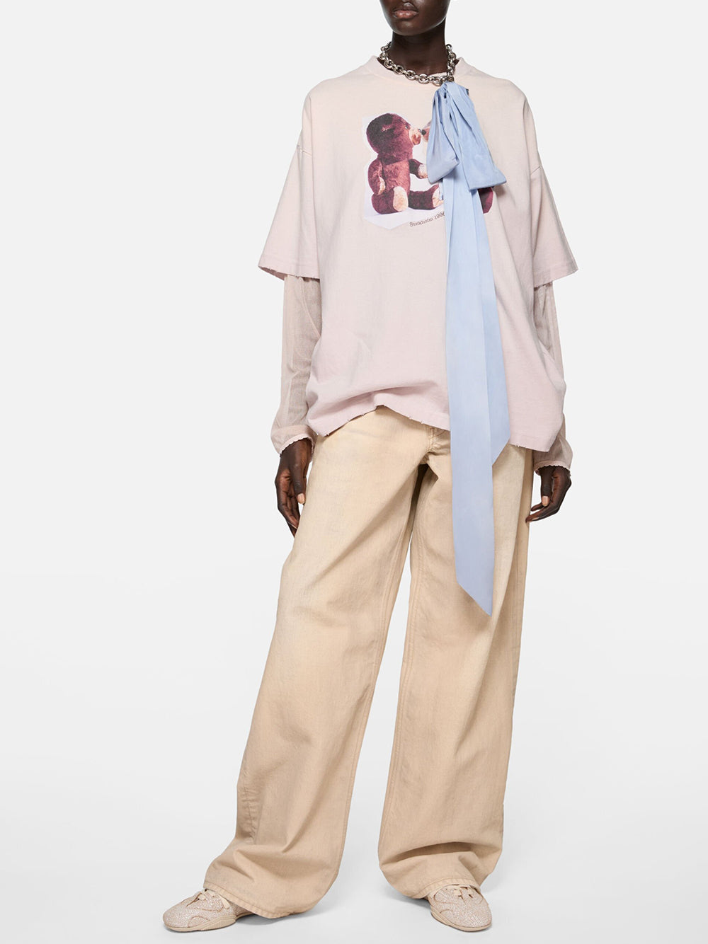 ACNE STUDIOS-Layered print t-shirt-