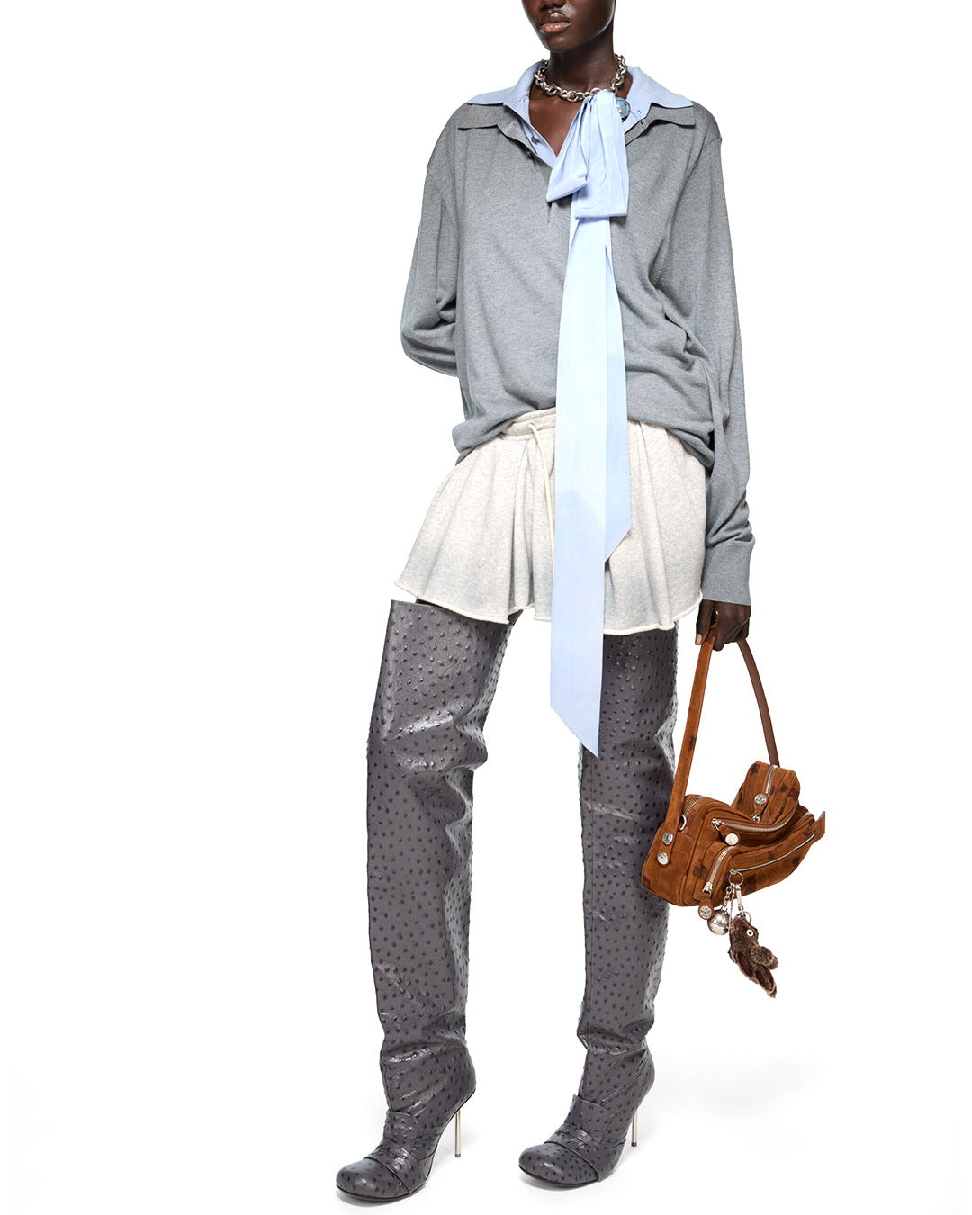 ACNE STUDIOS-Layered silk jumper-