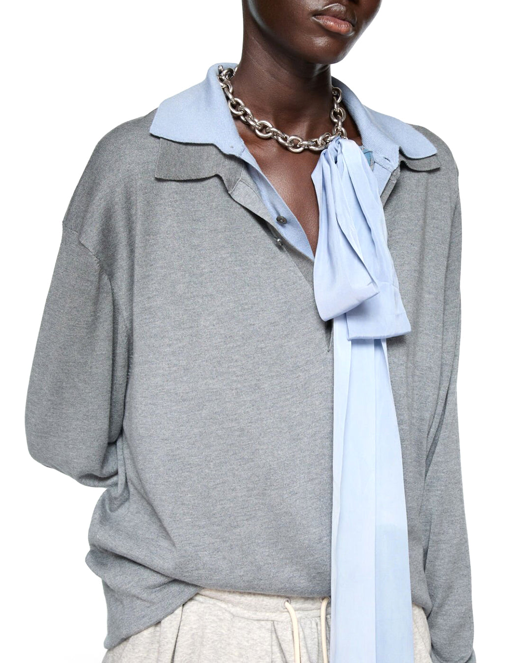 ACNE STUDIOS-Layered silk jumper-