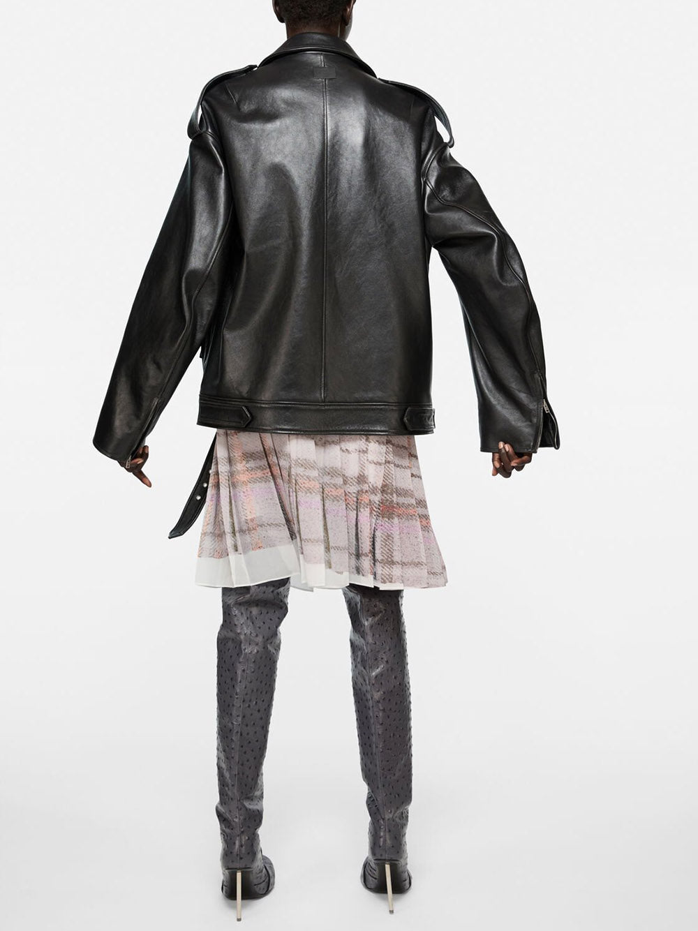 ACNE STUDIOS-Leather biker jacket-