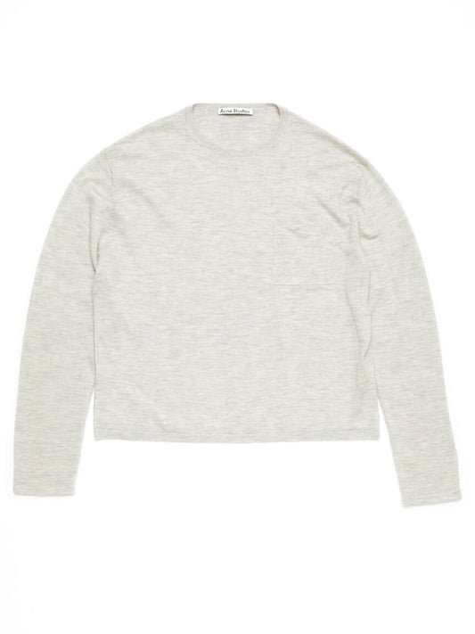 ACNE STUDIOS-LIGHT GREY KNITWEAR-