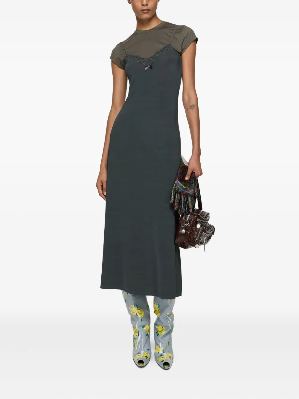 ACNE STUDIOS-LONG FITTED DRESS-