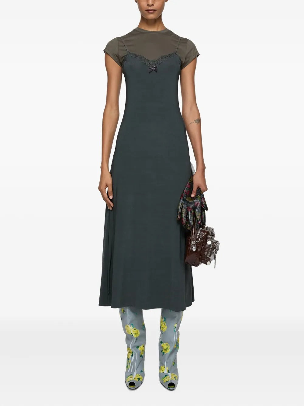 ACNE STUDIOS-LONG FITTED DRESS-