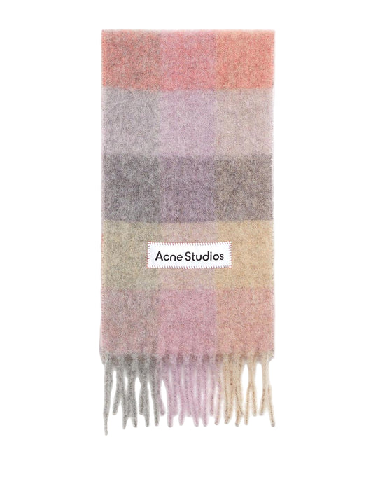 ACNE STUDIOS-Mohair checked scarf-