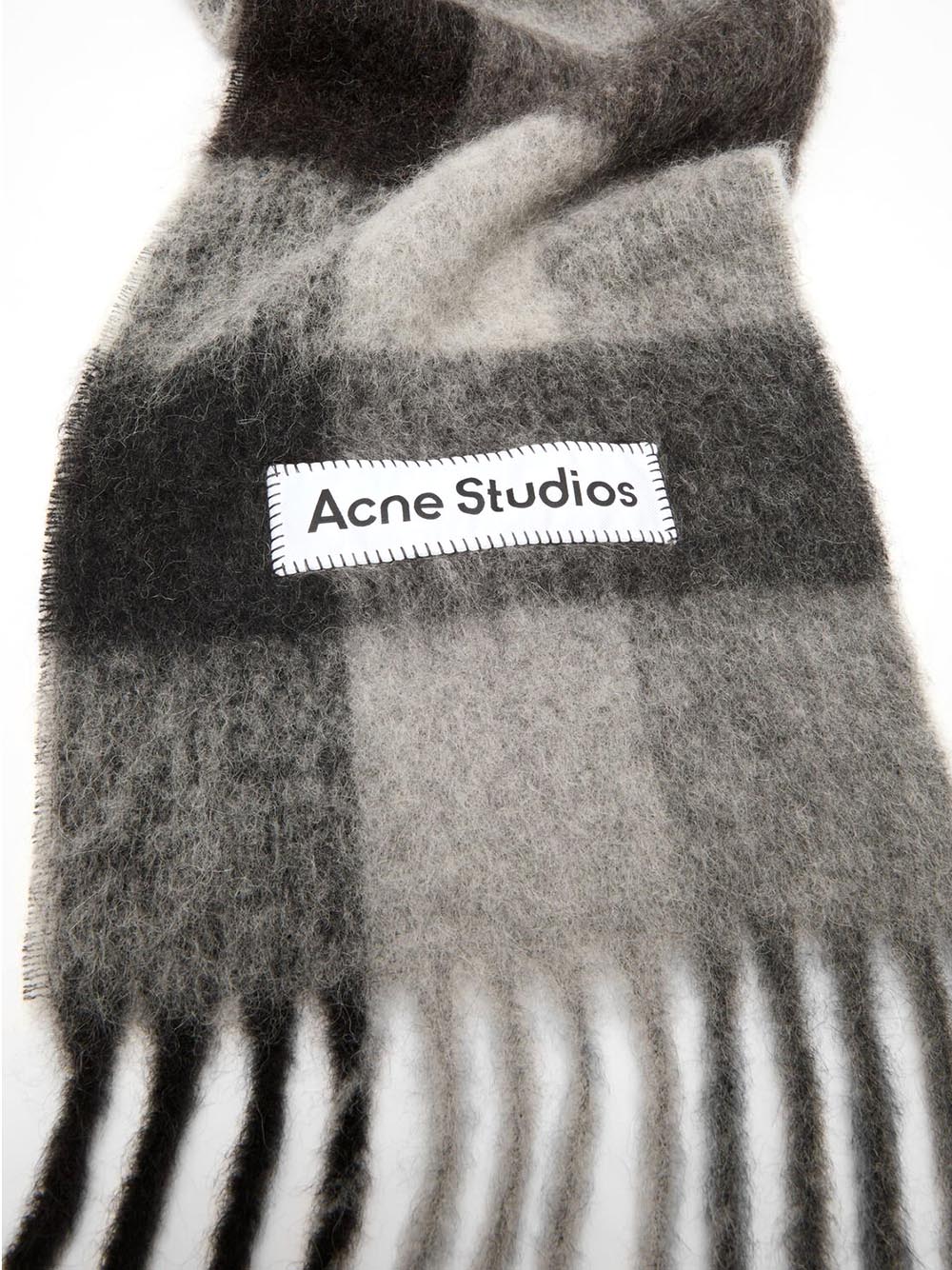 ACNE STUDIOS-Mohair checked scarf-