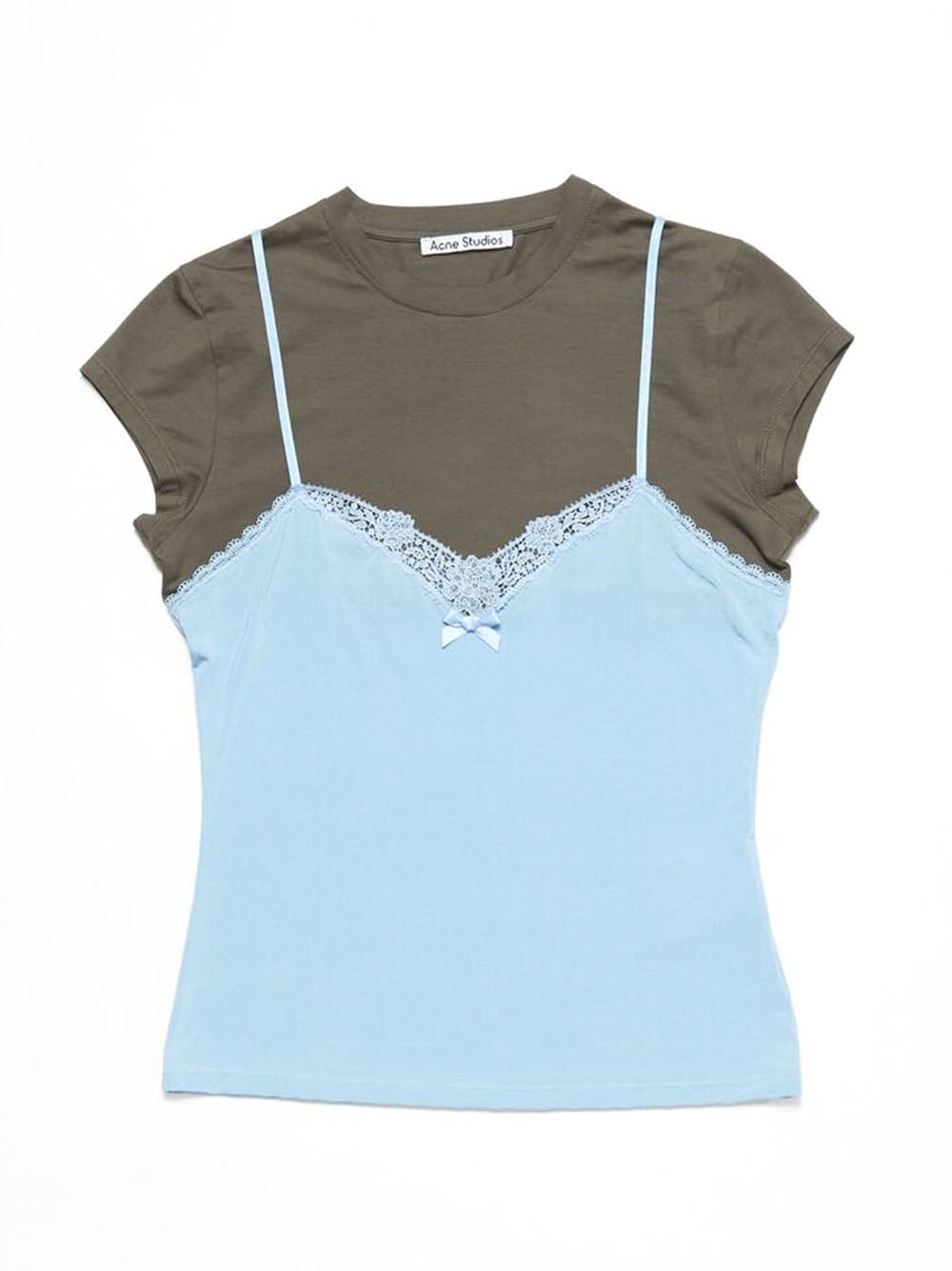 ACNE STUDIOS-OVER LAYER LACE T-SHIRT-