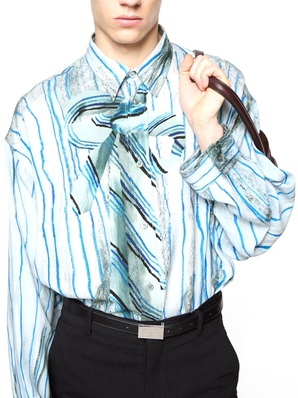 ACNE STUDIOS-Printed Button-up Shirt-