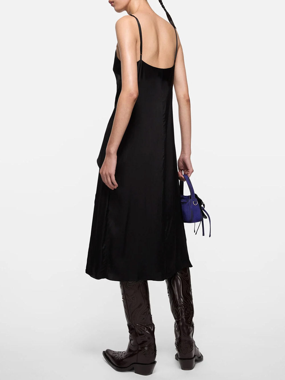 ACNE STUDIOS-Satin dress-A20926 900 Dope ACNE STUDIOS-Satin dress-A20926 900 Dope