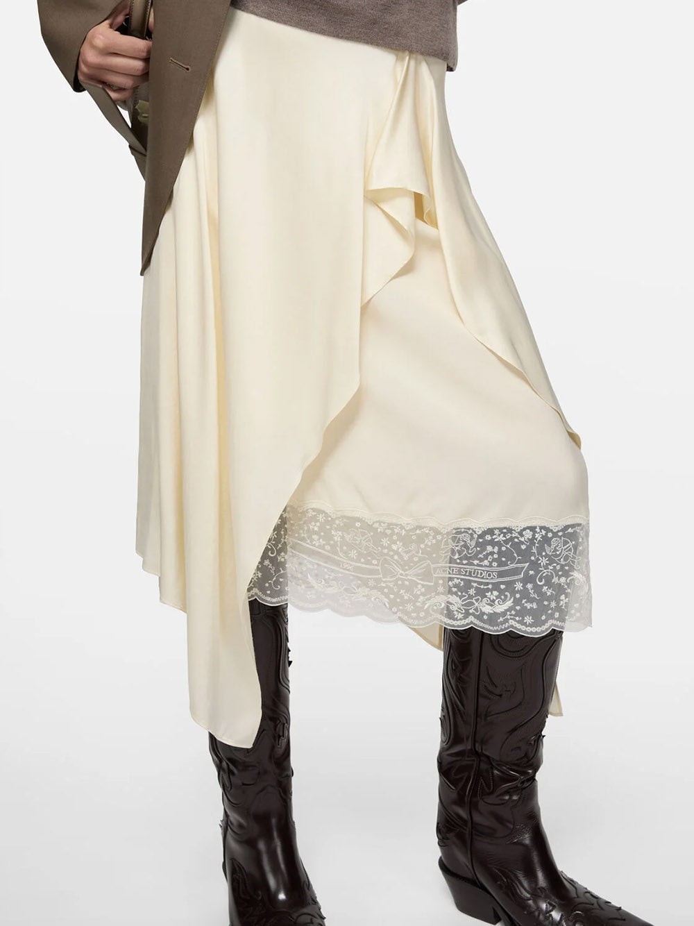 ACNE STUDIOS-Satin skirt-