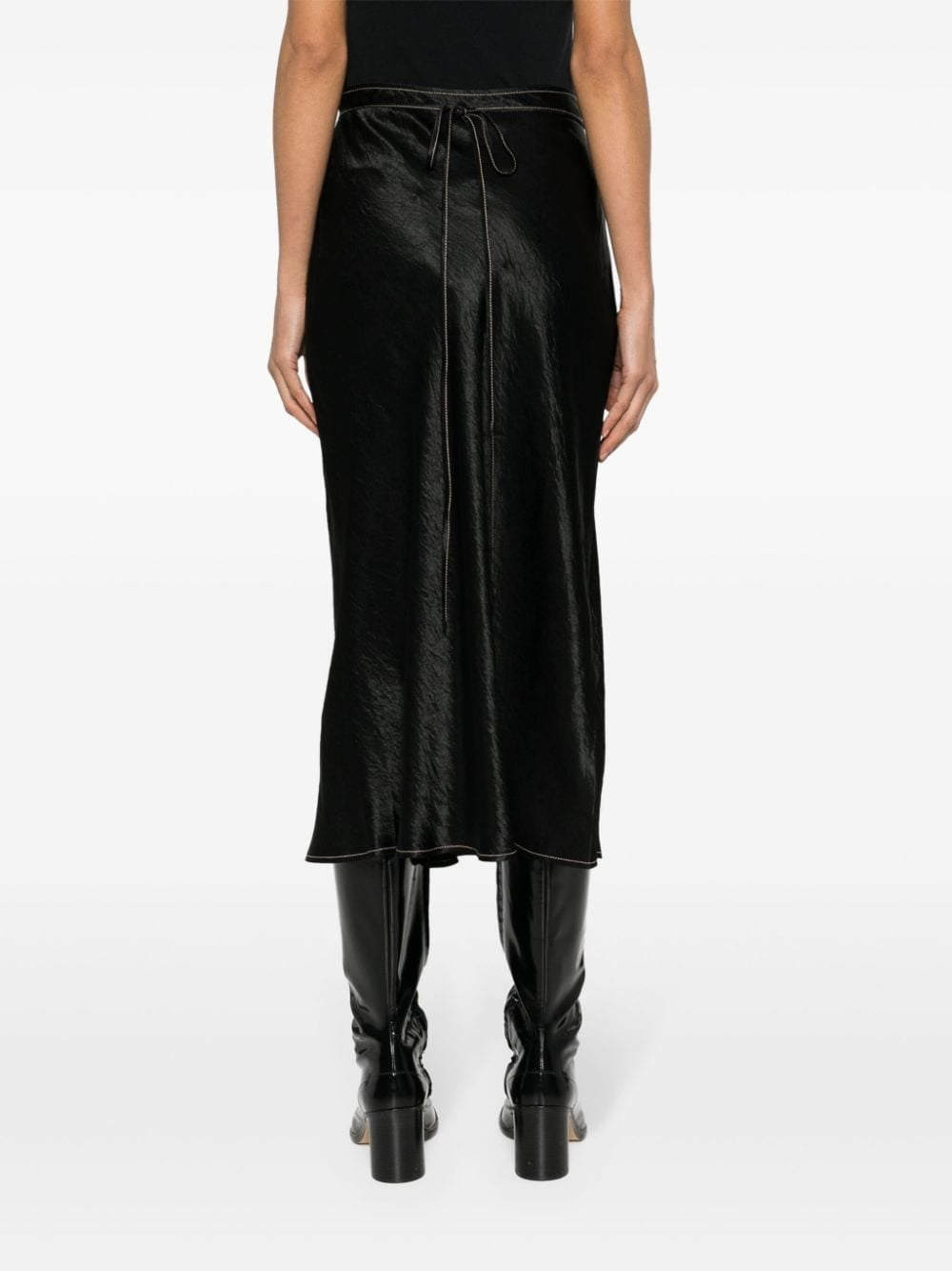 ACNE STUDIOS-SATIN WRAP SKIRT-AF0423 900