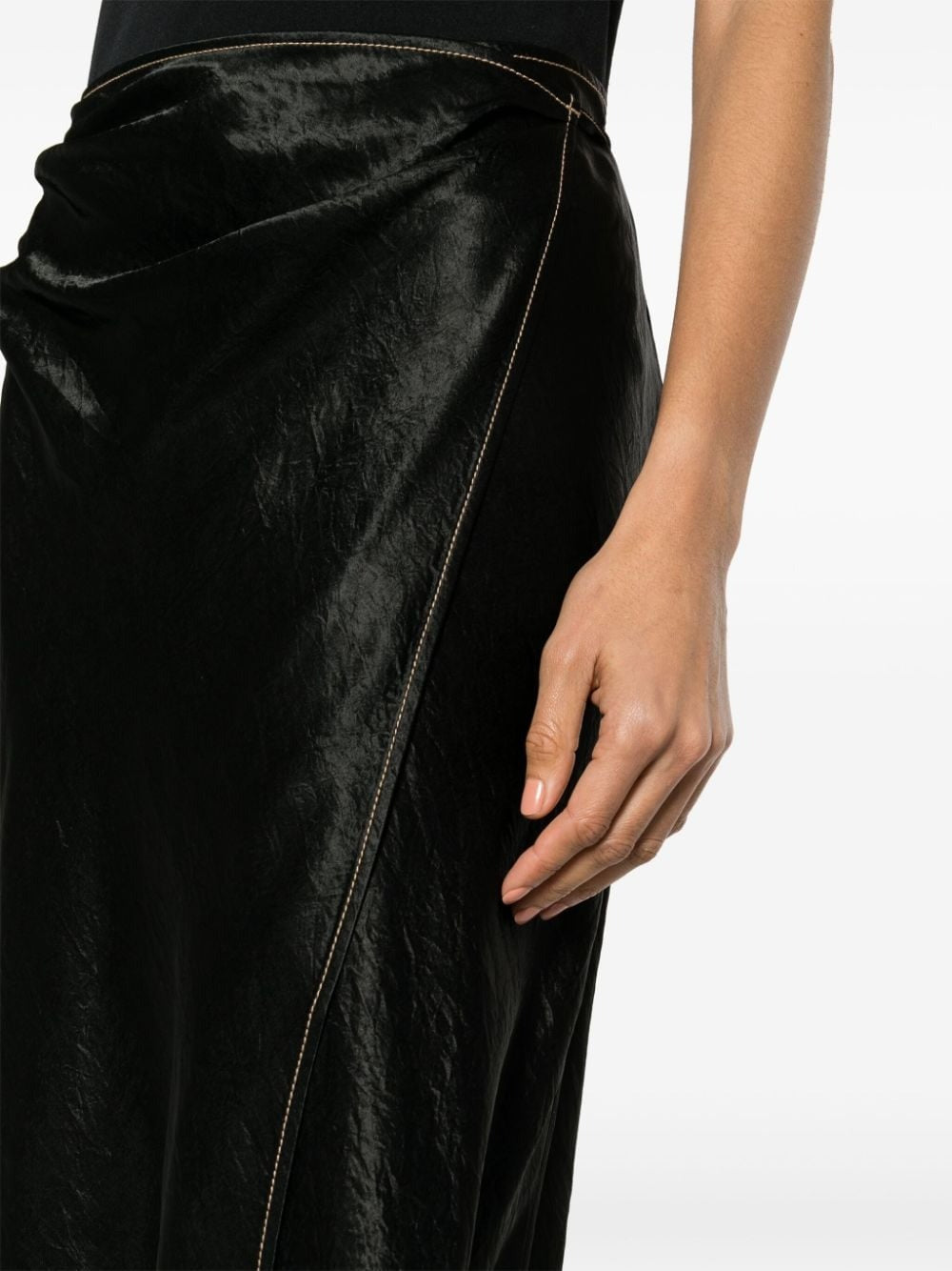 ACNE STUDIOS-SATIN WRAP SKIRT-AF0423 900