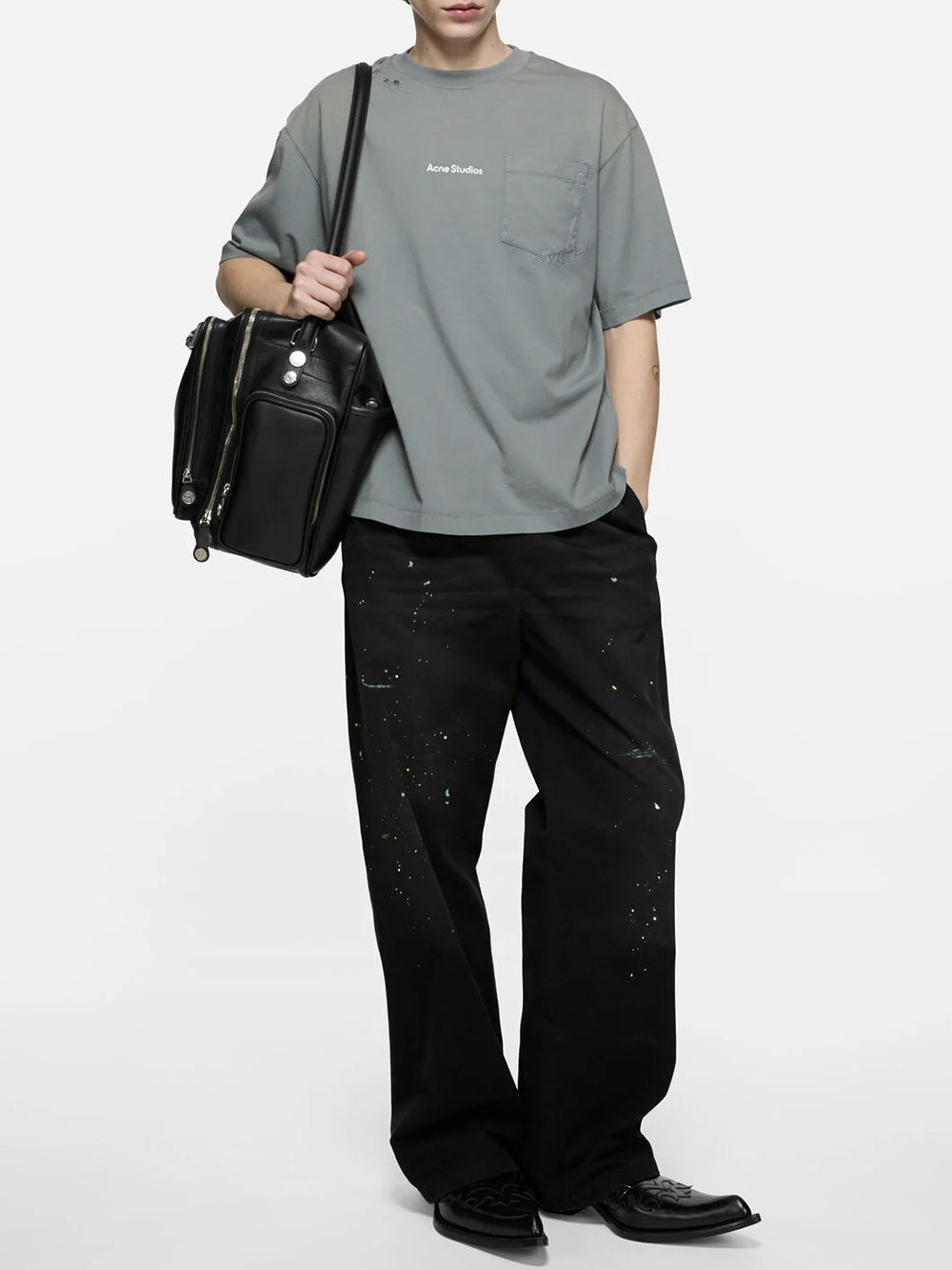 ACNE STUDIOS-Washed cotton trousers-