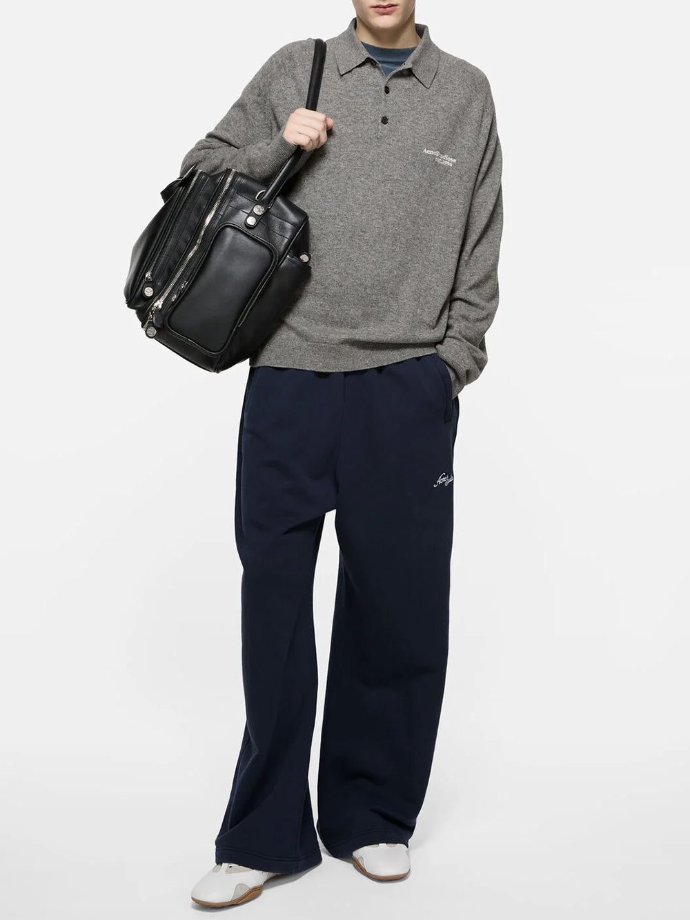 ACNE STUDIOS-Wool polo shirt-