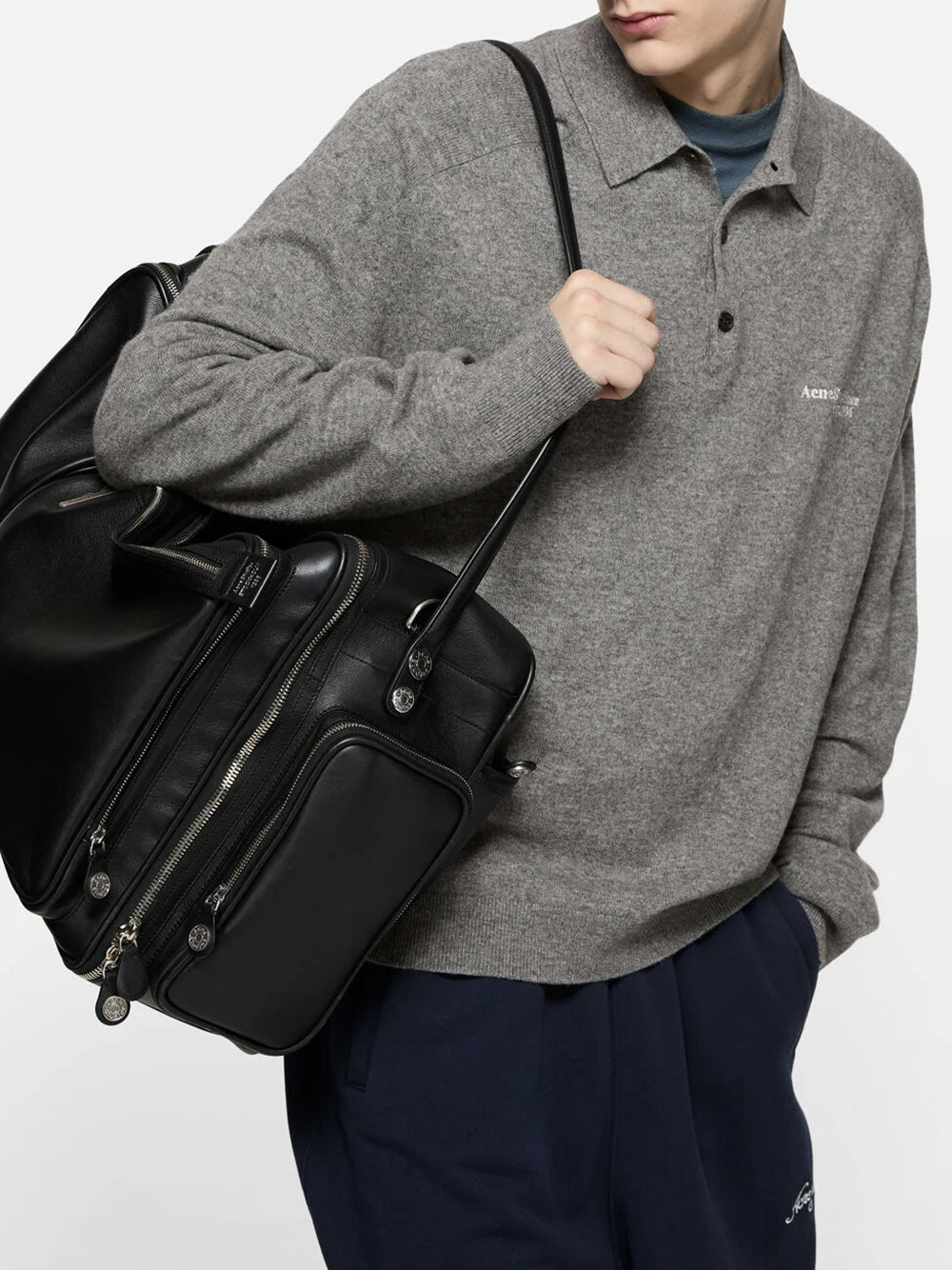 ACNE STUDIOS-Wool polo shirt-
