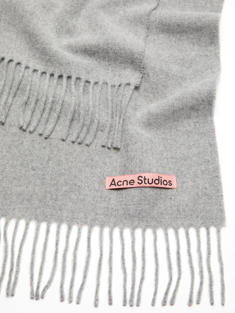 ACNE STUDIOS-Wool Scarf with Fringes-