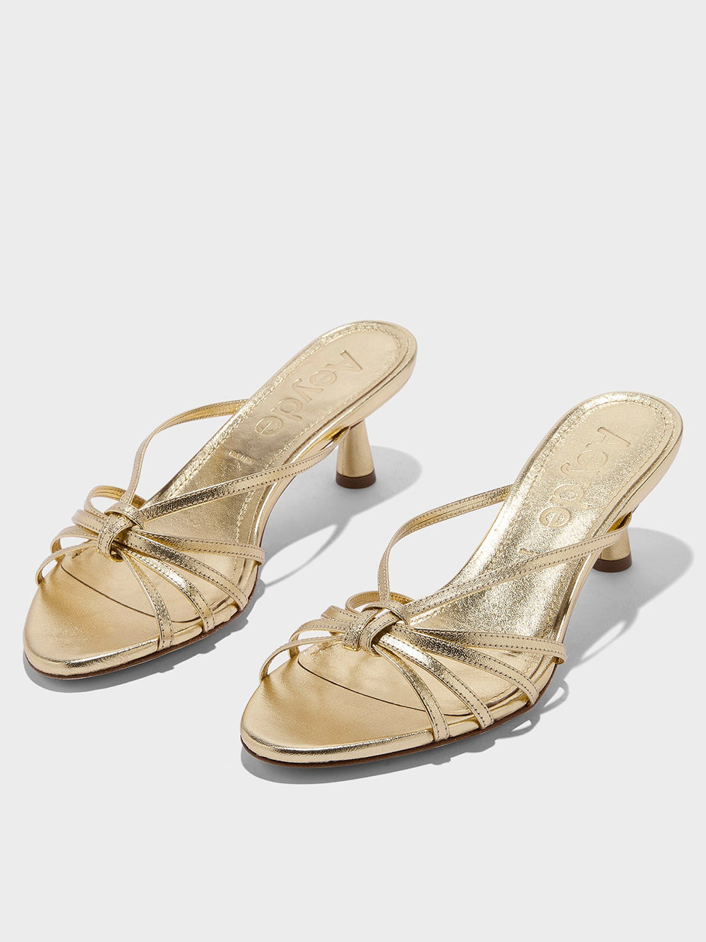 AEYDE-ABBY LAMINATED NAPPA LEATHER GOLD-