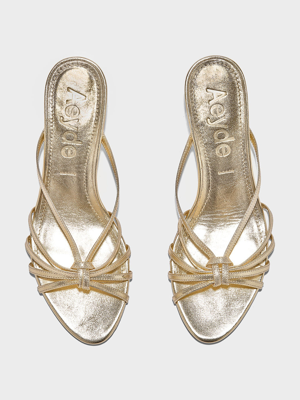 AEYDE-ABBY LAMINATED NAPPA LEATHER GOLD-