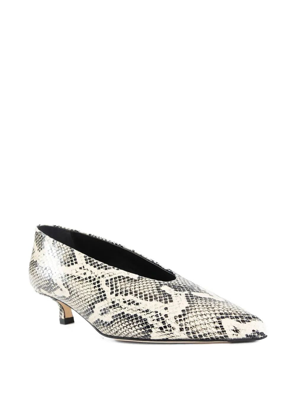 AEYDE-CLARA SNAKE PRINT CALF LEATHER CREAMY-