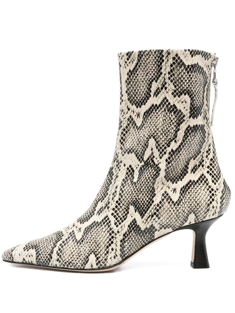AEYDE-ELINA SNAKE PRINT CALF LEATHER CREAMY-