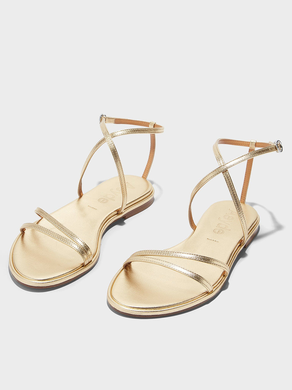 AEYDE-RABEA LAMINATED NAPPA LEATHER GOLD-