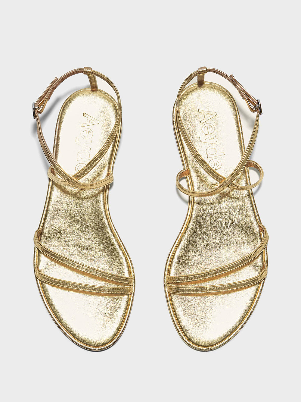 AEYDE-RABEA LAMINATED NAPPA LEATHER GOLD-