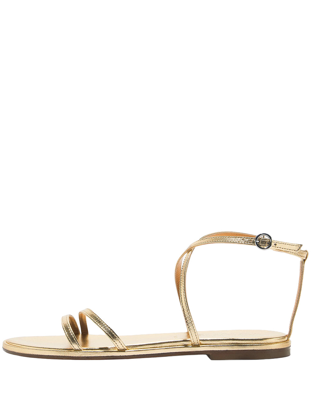 AEYDE-RABEA LAMINATED NAPPA LEATHER GOLD-