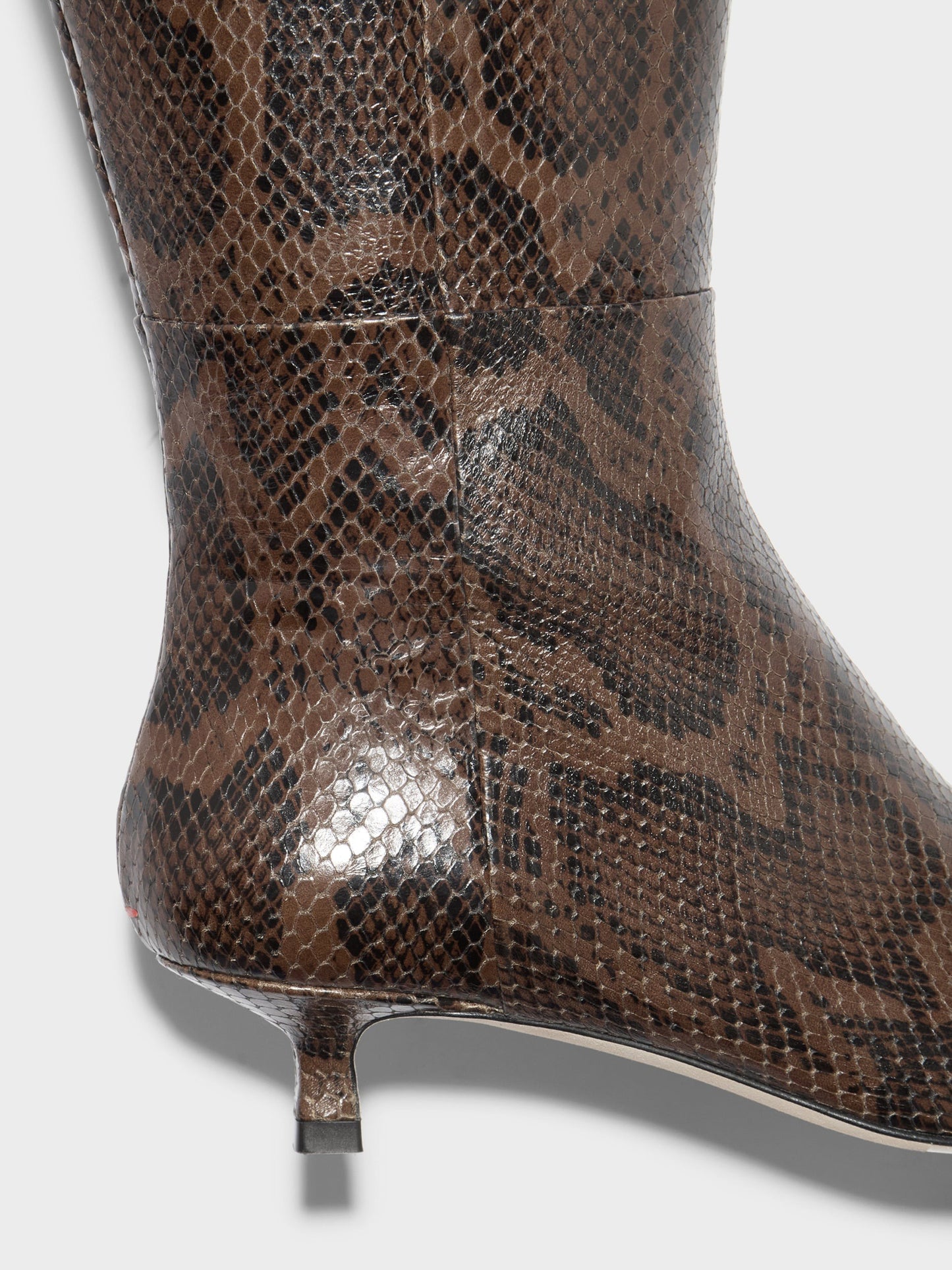 AEYDE-SABRINA SNAKE PRINT CALF LEATHER MOKA-