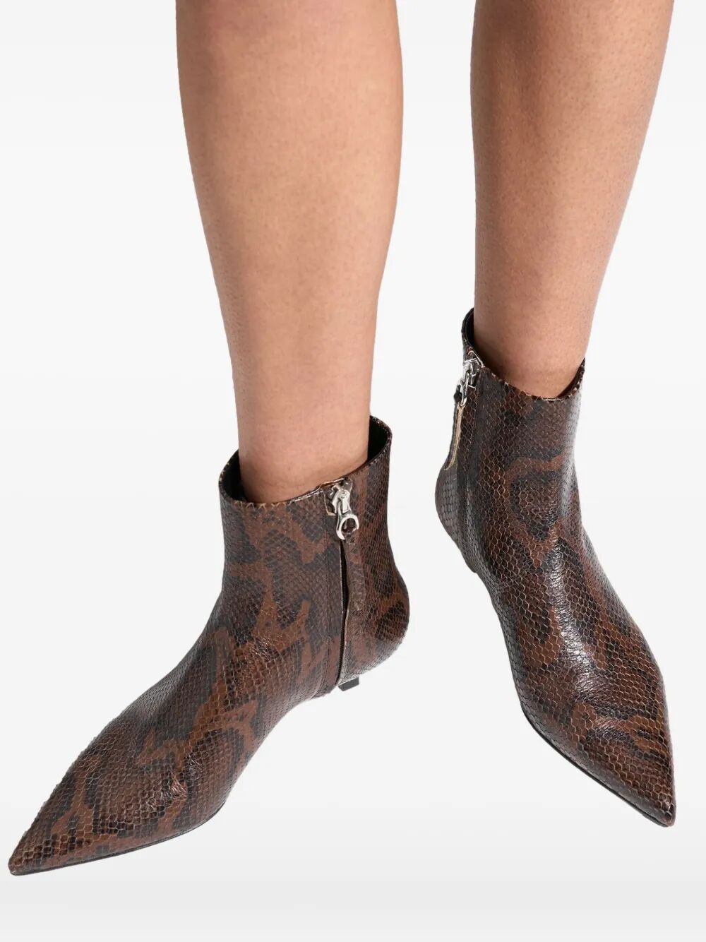 AEYDE-SOFIE SNAKE PRINT CALF LEATHER MOKA-