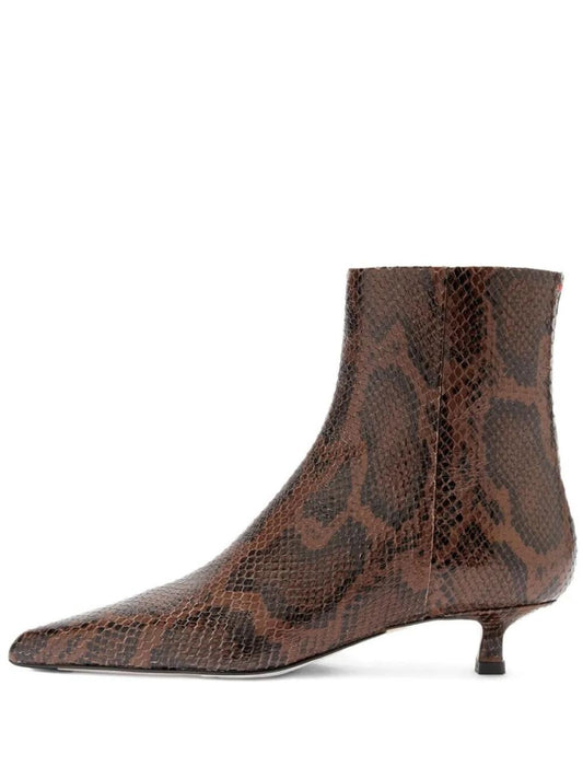 AEYDE-SOFIE SNAKE PRINT CALF LEATHER MOKA-