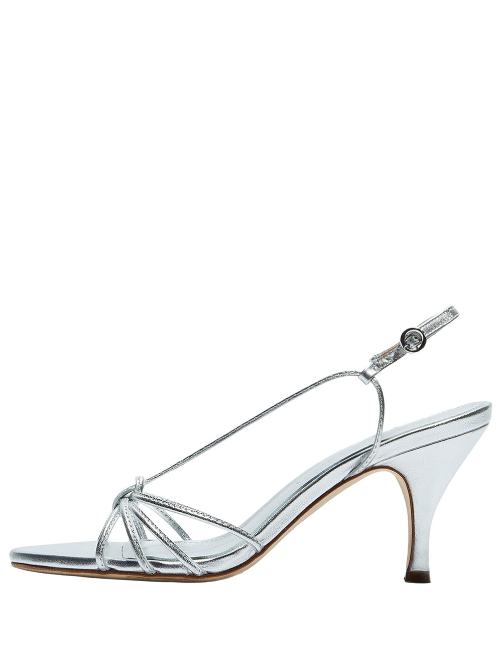 AEYDE-SOLANGE LAMINATED NAPPA LEATHER SILVER-