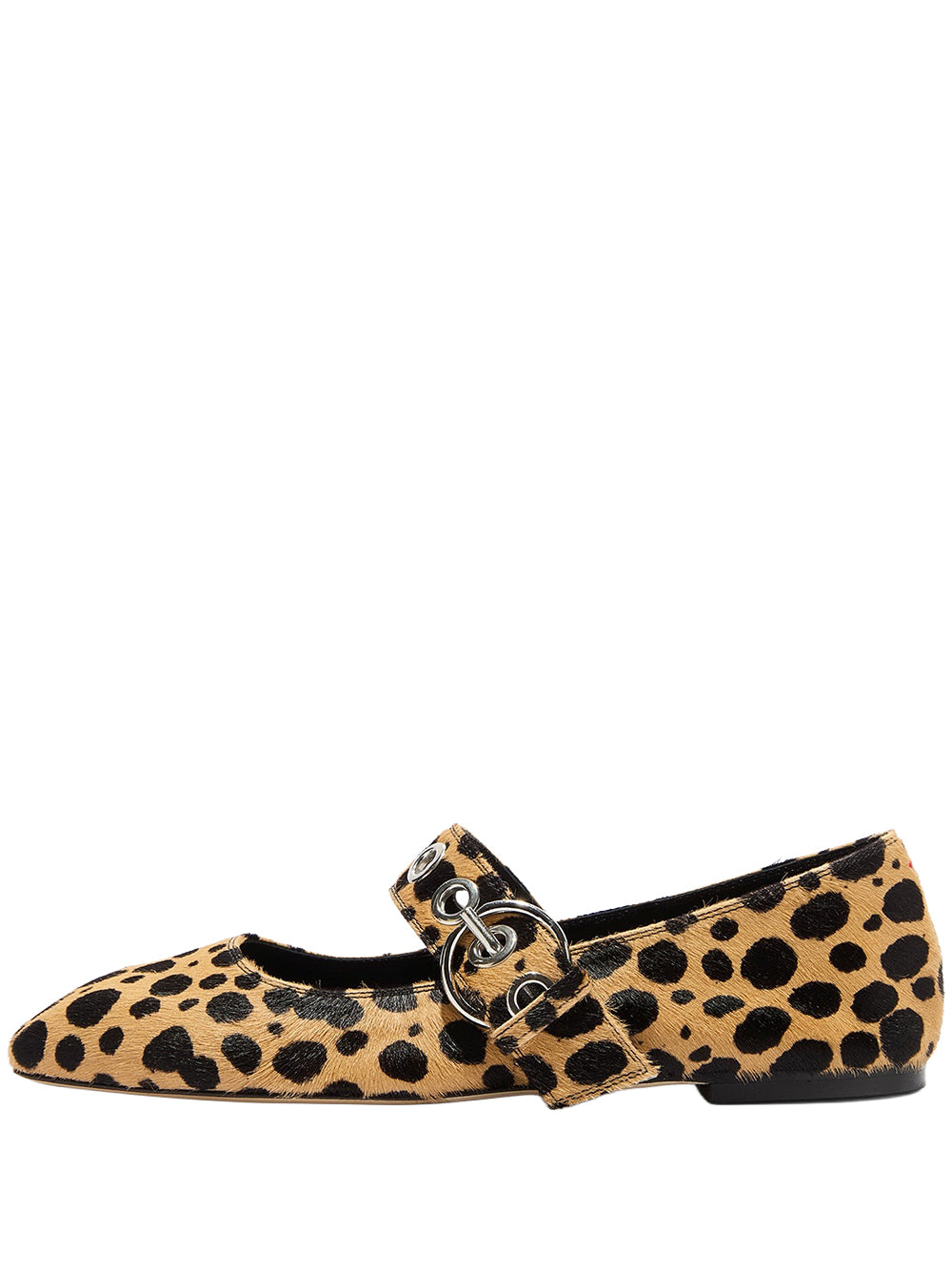 AEYDE-UMA EYELET LEO PRINT PONYHAIR BEIGE/BLACK-