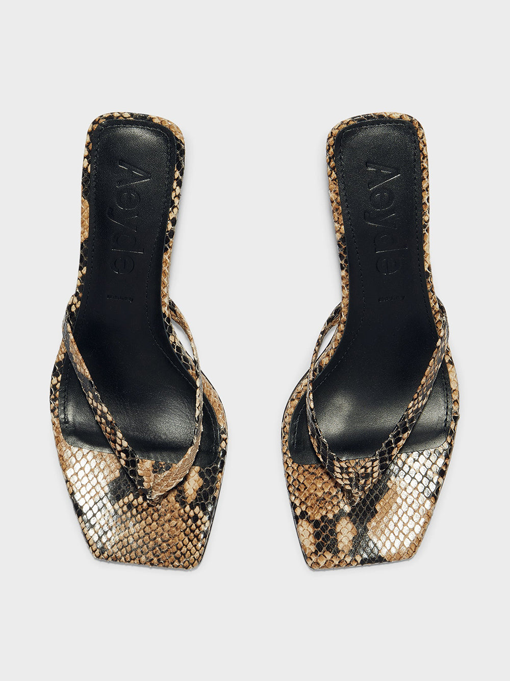 AEYDE-WILMA SNAKE PRINT CALF LEATHER HAZELNUT-