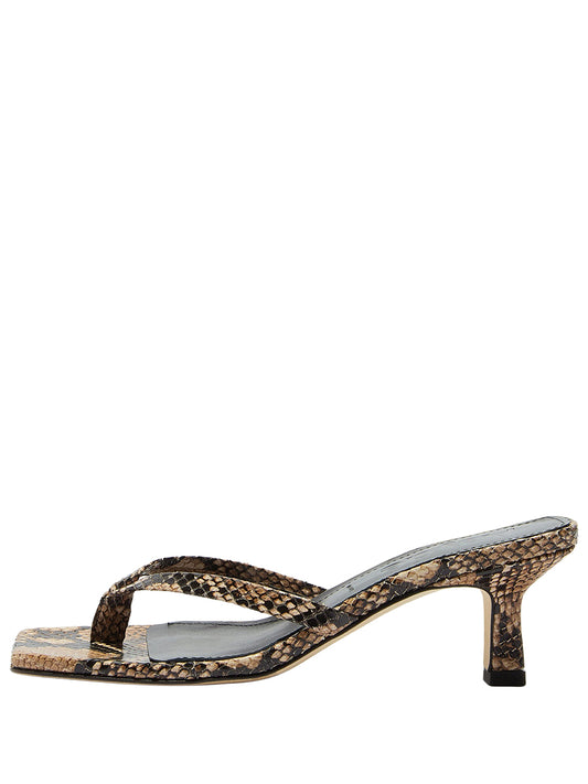 AEYDE-WILMA SNAKE PRINT CALF LEATHER HAZELNUT-