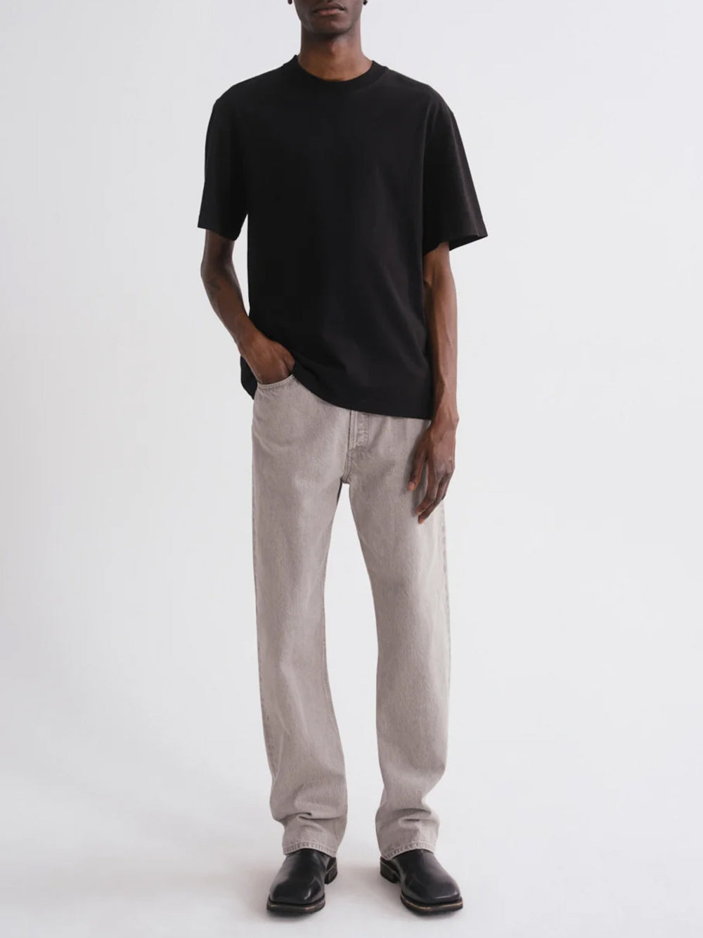 AGOLDE-asha mock neck tee-