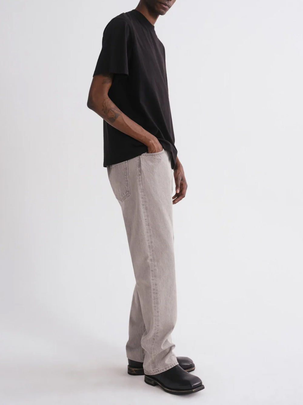 AGOLDE-asha mock neck tee-