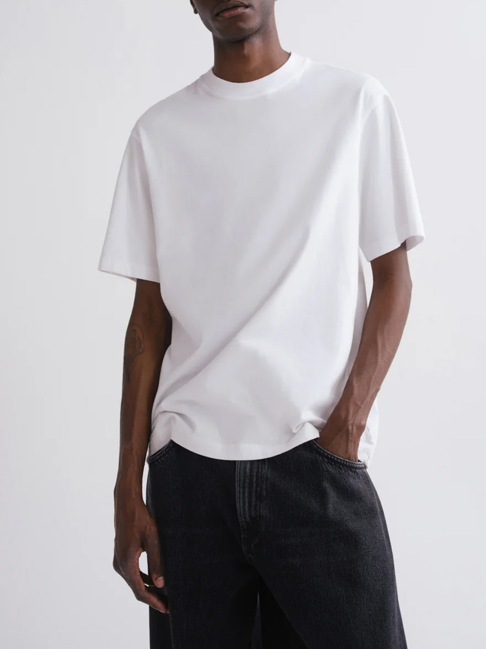AGOLDE-asha mock neck tee-