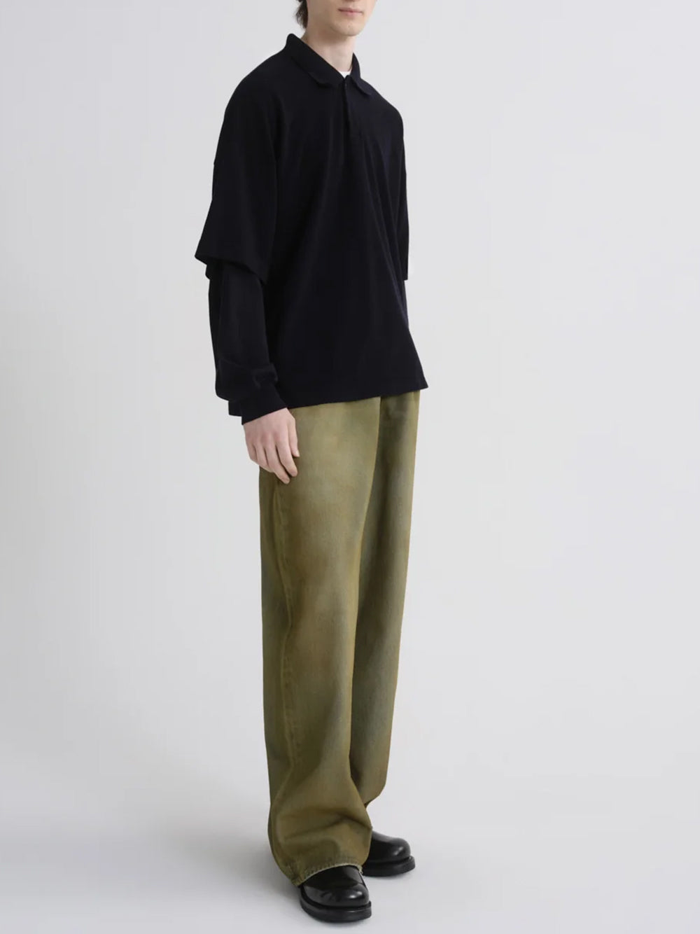 AGOLDE-curren double sleeve polo-