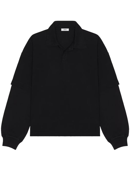 AGOLDE-curren double sleeve polo-
