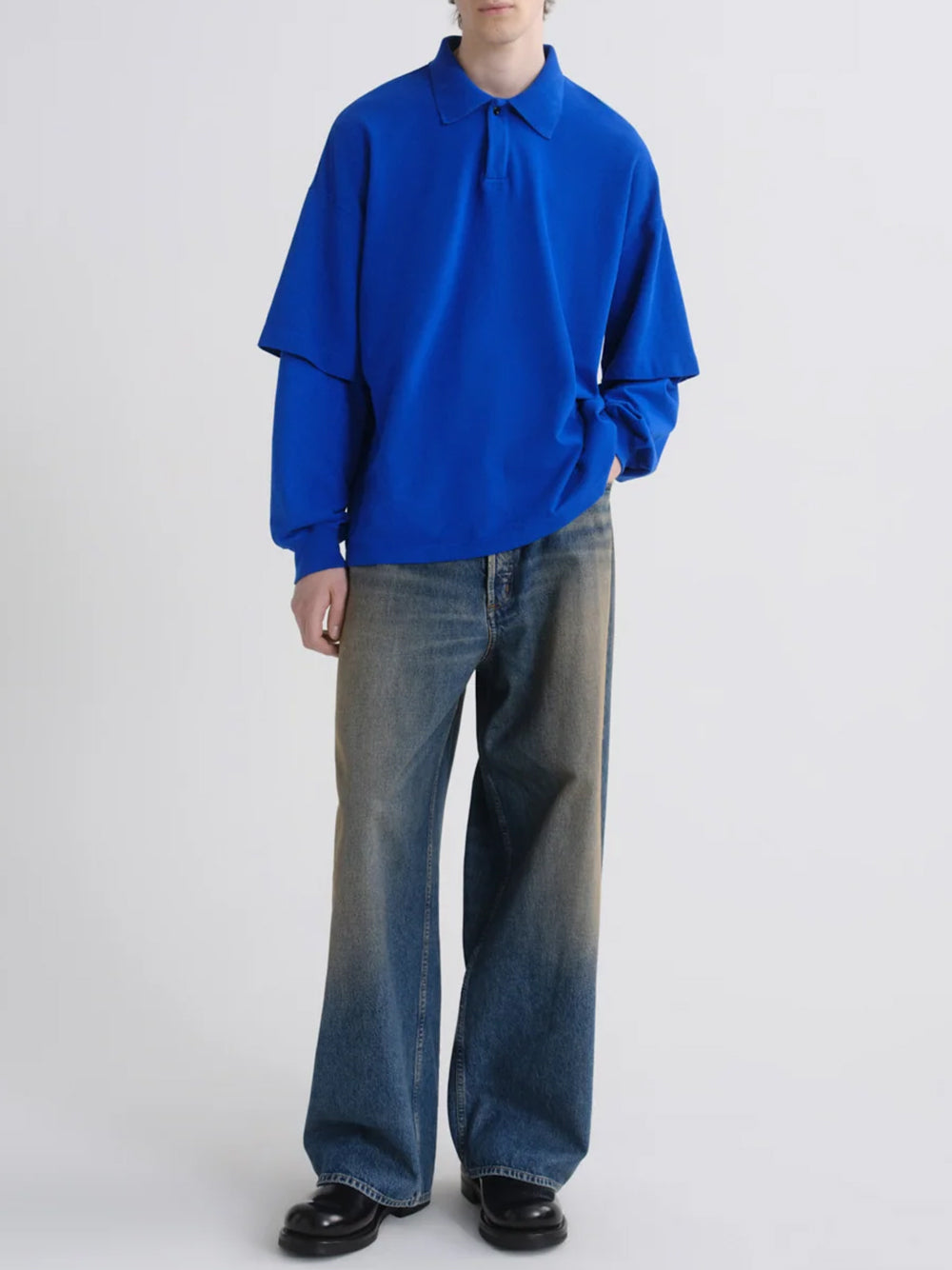 AGOLDE-curren double sleeve polo-