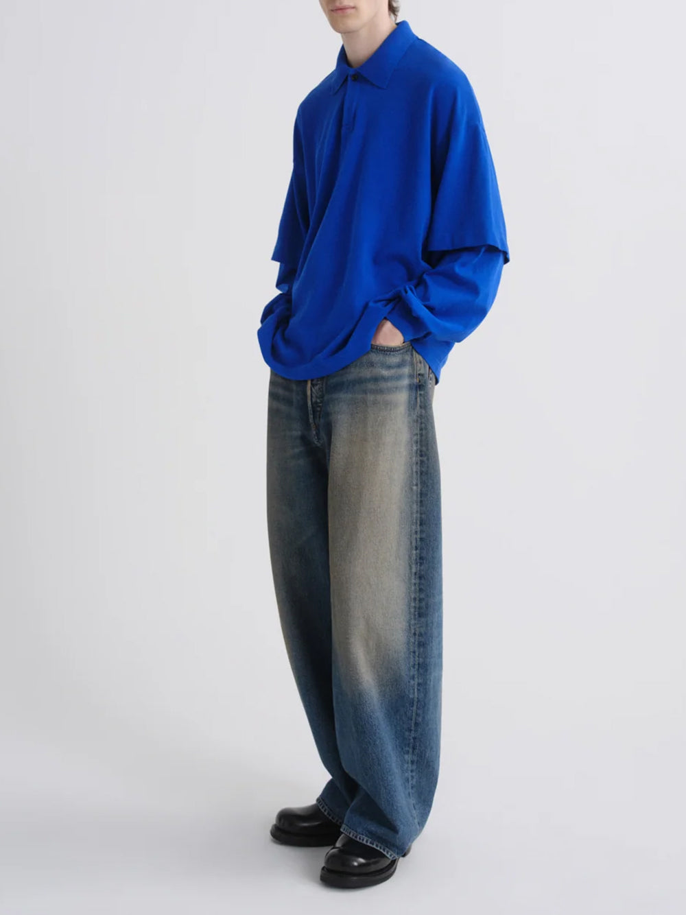 AGOLDE-curren double sleeve polo-