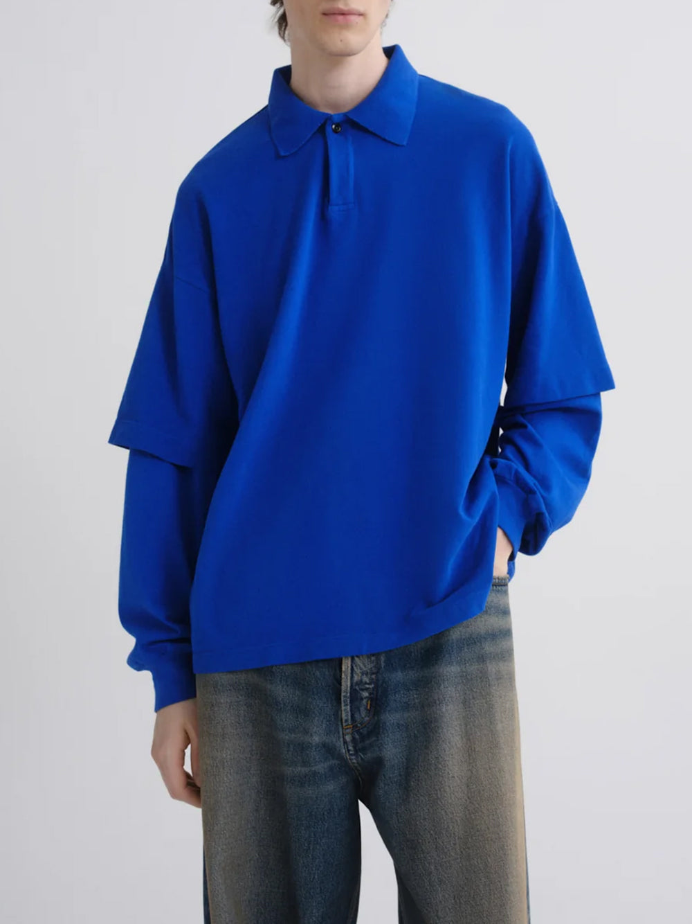 AGOLDE-curren double sleeve polo-
