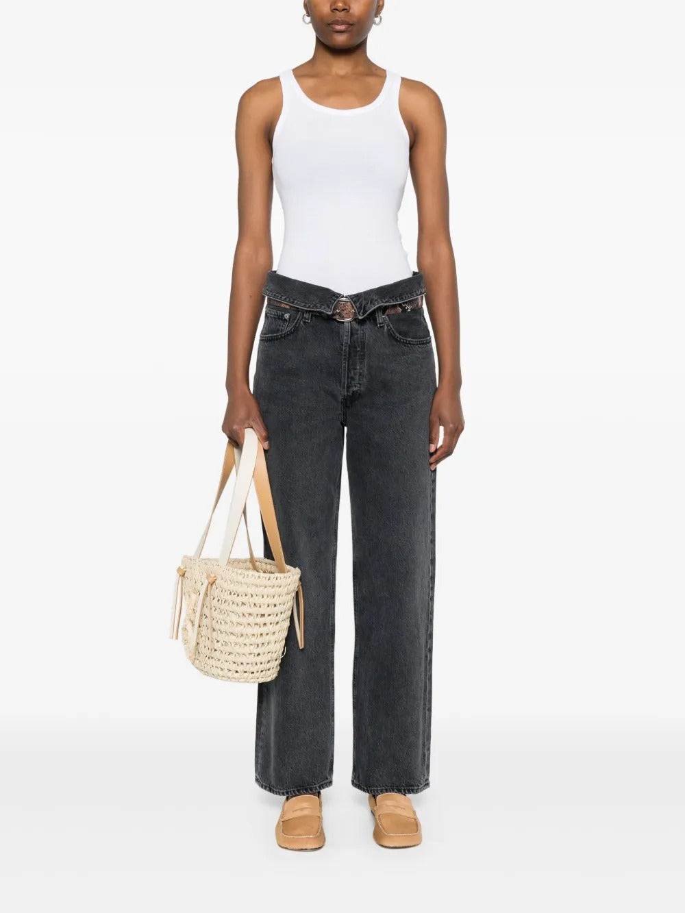 AGOLDE-echo taper jean in zephyr-