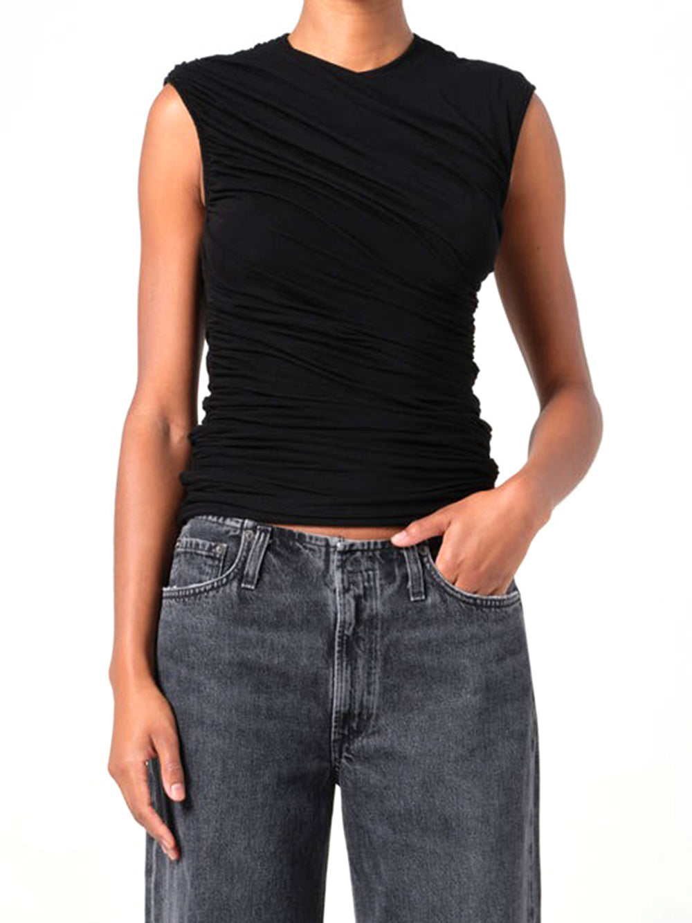 AGOLDE-ester twist tank top-