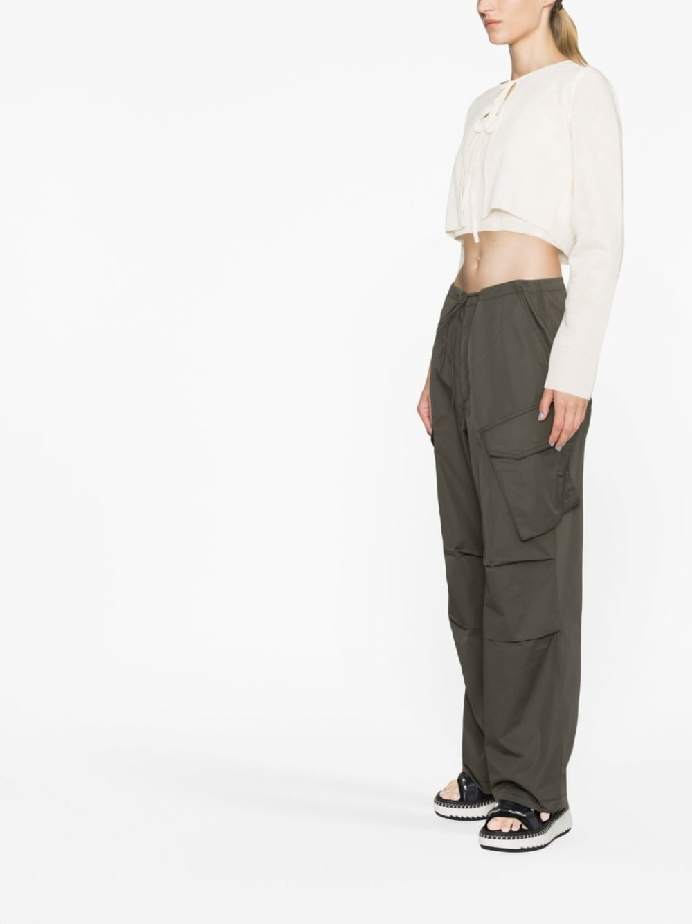 AGOLDE-ginerva cargo pant-A9114 1533 CAVIAR (DK SEAWEED GREEN)