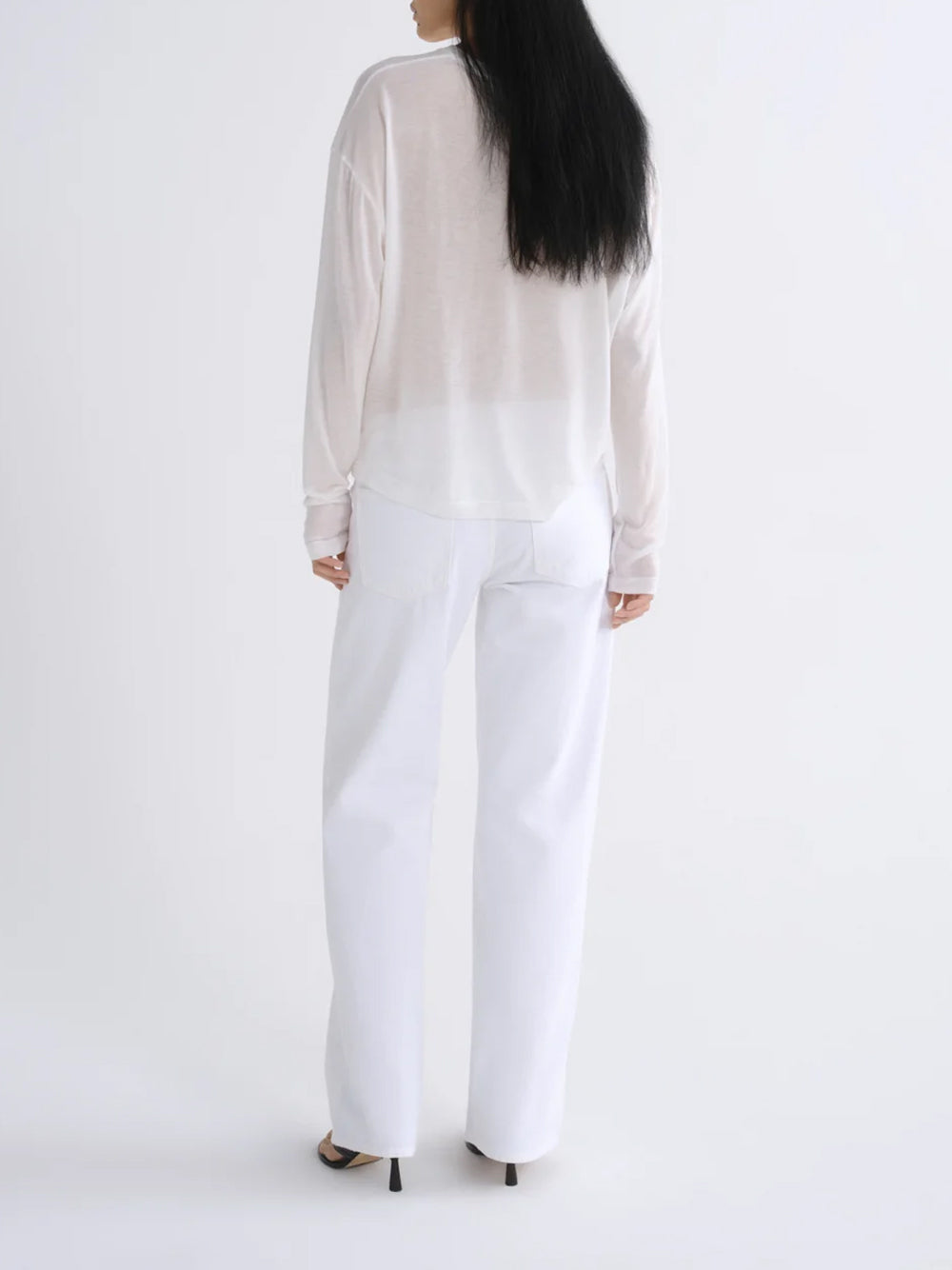 AGOLDE-low rise loose in marshmallow-