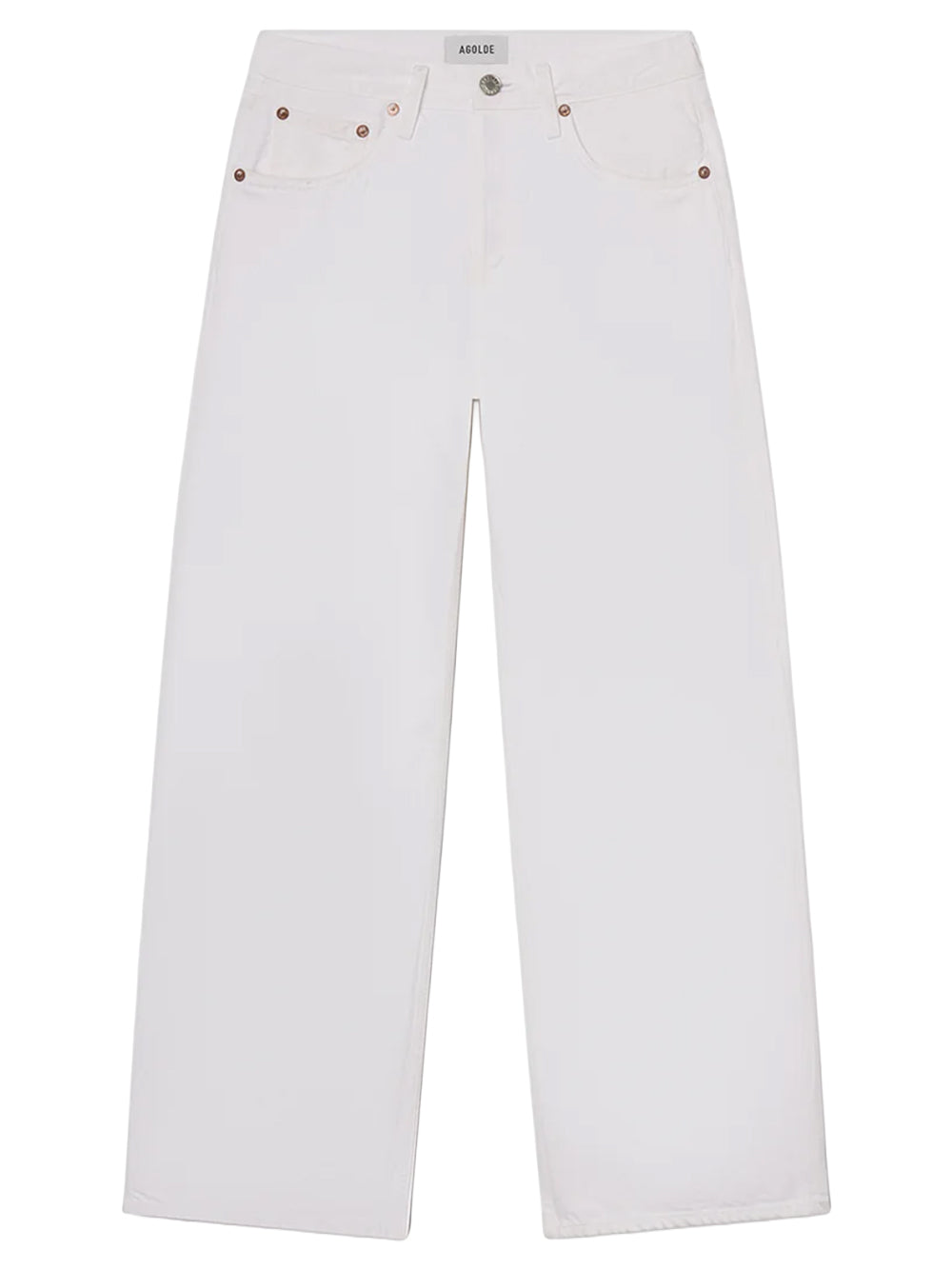 AGOLDE-low rise loose in marshmallow-